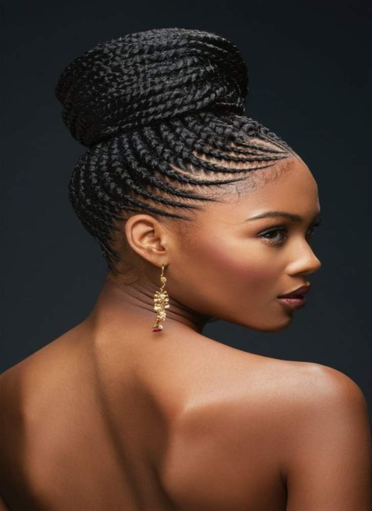 Box Braids With Bun