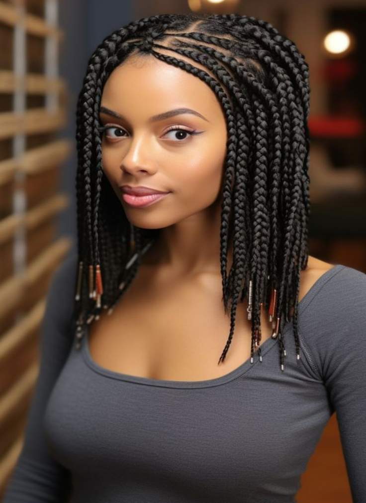 Short Knotless Braids