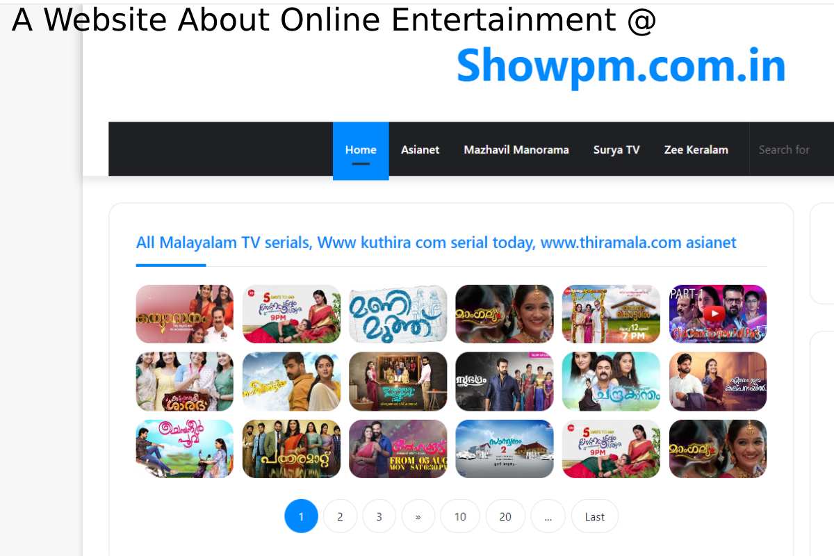 A Website About Online Entertainment at www.showpm.com serial